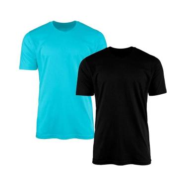 Imagem de Kit 2 Camisetas Masculina Lisa Básica 100% Algodão-Masculino
