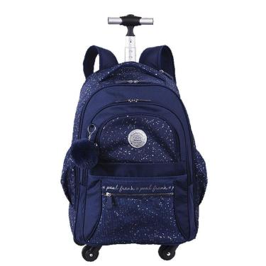 Imagem de Mochila com Carrinho Sestini Paul Frank Styles Prata e Azul-Unissex