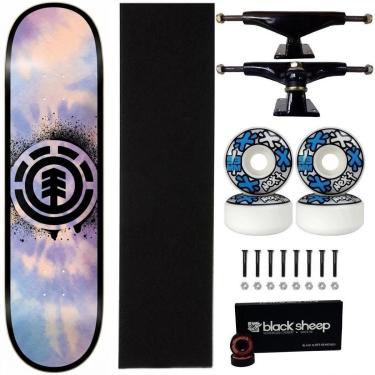 Imagem de Skate Element Montado Tie 8.0 Maple Tie Dye Next 53mm Abec15-Masculino