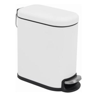 Imagem de Lixeira Banheiro Branca 5l 26x20cm - Brazil Home Living