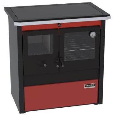 Imagem de Fogão a Lenha N.02 Venax Gabinete Le Corbusier Dupla Combustão Vermelh