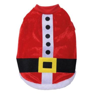 Imagem de Roupa Pet Noel Vermelho E Branco 32cm - Carmella Presentes