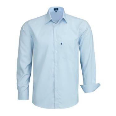 Imagem de Camisa Social Amil Masculina Manga Longa Com Bolso Clássica Uniformes 