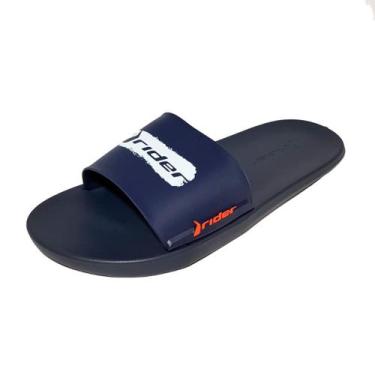 Imagem de Chinelo Masculino Rider Speed Slide Gaspea Larga, 40, Preto, Azul, Bra