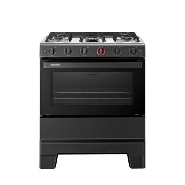 Imagem de Fogão a Gás de Piso 5 Bocas Esmaltec Ideal Super Mesa Inox Acendimento Automático Preto Bivolt