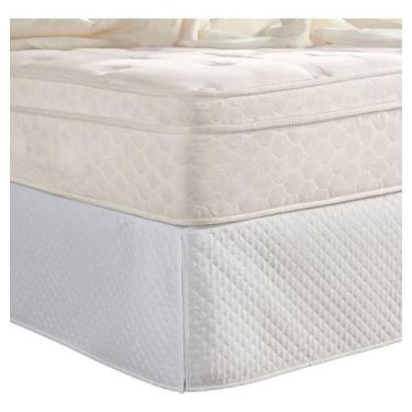 Imagem de Saia para Box Casal Branca Matelada Alta Resistência e Durabilidade - 