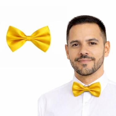 Imagem de Gravata Borboleta Amarela para Fantasias - Extra Festas