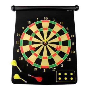 Imagem de Jogo de Dardo Placa Magnética Dupla Face Alvo, Mira 6 Dardos - modelo 