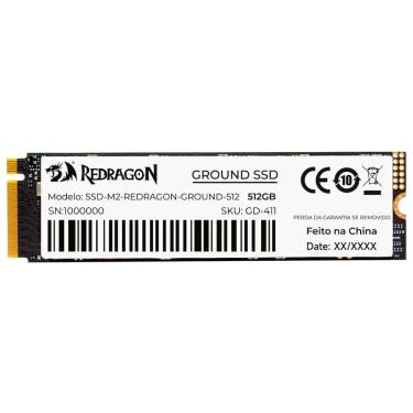 Imagem de SSD Redragon Ground M.2 NVMe 512GB PCIe 3.0