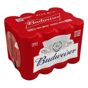 Imagem de Pack Cerveja Budweiser Lata 350ml 12 Unidades - Congratulations Store
