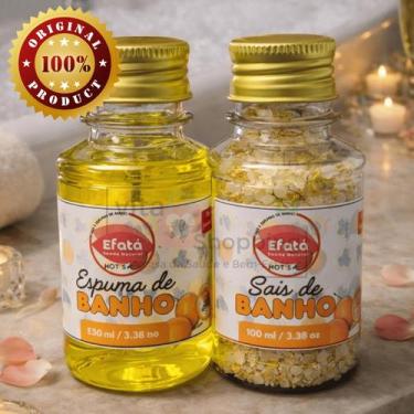 Imagem de Kit Sais e Espuma de Banho Banheira Ofurô Jacuzzi Maracujá - Efatá