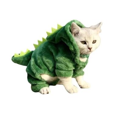 Imagem de Fantasia De Halloween Para Cães Pequenos, Cosplay Engraçado De Dinossa
