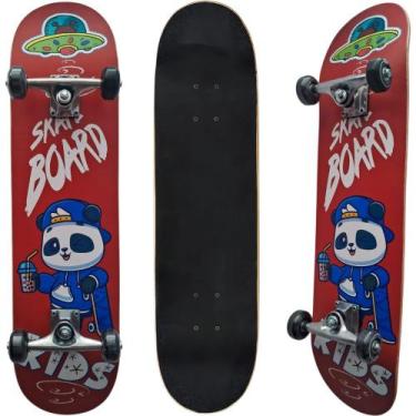 Imagem de Skate Montado Iniciante Semi Profissional Panda - Derock