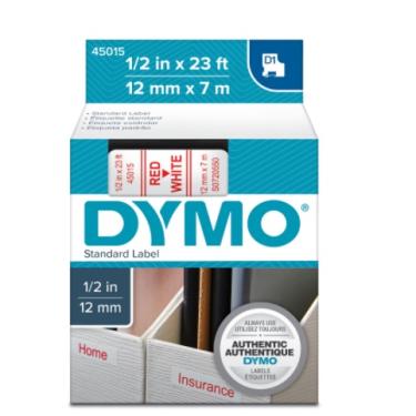 Imagem de Fita de poliéster dymo para rotulador LM/Color Pop! (12mm x 7m) vermelho/branco