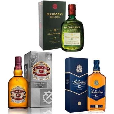 Imagem de Whisky Chivas Regal 1l + Ballantine's 1l + Buchaman's 1l