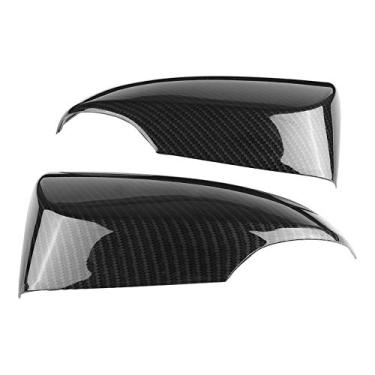 Imagem de KIMISS 1 par de capas de espelho retrovisor de plástico ABS estilo fibra de carbono
