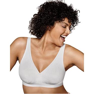 Imagem de Playtex Sutiã feminino 18 horas com suporte máximo super macio sem aro Us4690, Branco, 42DDD