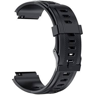 Imagem de EIGIIS Pulseira de relógio para relógio inteligente KE3 KE5 KE6 K22 K55 K57 universal de 22 mm de largura de pulseira esportiva de silicone macio com fecho clássico