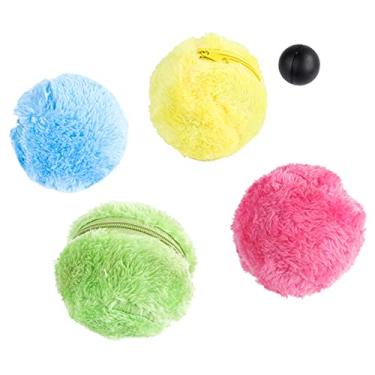 Imagem de Zwbfu Brinquedo De Pelúcia Para Cachorro,Pet Dog Cat Bola De Rolo Automático Brinquedo De Brinquedo De Pelúcia Do Cão Brinquedo De Pelúcia Brinquedo Interativo com 4 Cores de Veludo Coral