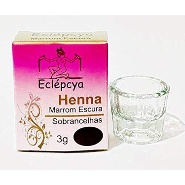 Imagem de Henna Sobrancelhas Eclépcya Marrom Escura 3g e Dapin