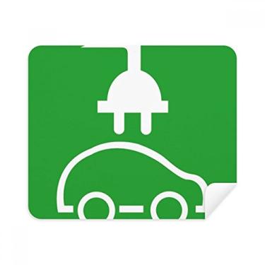 Imagem de Plugue de desenho animado para veículos energéticos protege o meio ambiente, pano de limpeza de tela, 2 peças, tecido de camurça