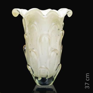 Imagem de Vaso Em Cristal Murano Pérola - São Marcos 37Cm