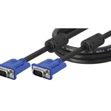 Imagem de Cabo VGA HD15 Macho X Macho com Filtro 1.5 Metros