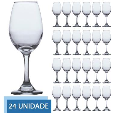 Imagem de Conjunto 24 Taças de Vidro 318ml VINHO TINTO ÁGUA Cristal