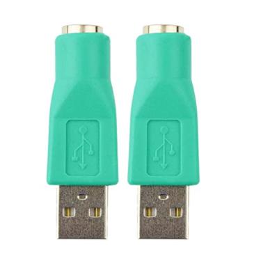 Imagem de 2x PS/2 Fêmea para Conversor de Adaptador de Porta USB2.0 para Mouse de PS2