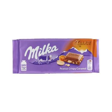 Imagem de Chocolate Ao Leite Amendoim E Cristal De Caramelo Milka 90G