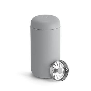 Imagem de Fellow Caneca de viagem Carter Move de 355 ml - Caneca de café de viagem de aço inoxidável isolada a vácuo - copo de café com interior de cerâmica e proteção contra respingos - cinza fosco