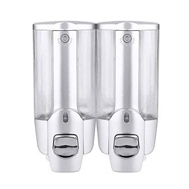 Imagem de Dispenser Duplo Alcool Gel Shampoo Sabonete Liquido kit 2 uni Hotel Shopping