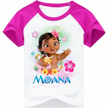 Imagem de Camiseta Raglan infantil Moana Baby - Pink