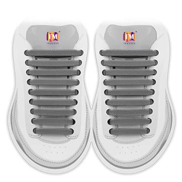 Imagem de No Tie Shoelaces for Kids and Adults, Silicone Elastic Shoelaces for Sneaker, Flat Tieless Shoe Laces for Outdoor Sport