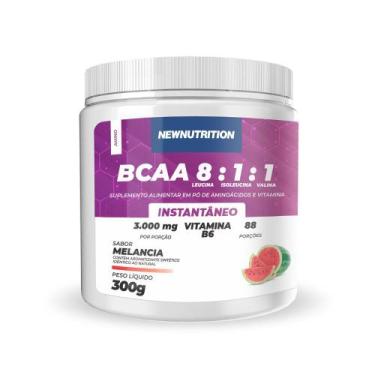 Imagem de Bcaa Com Vitamina B6 Newnutrition 300G Sabor Melancia - New Nutrition