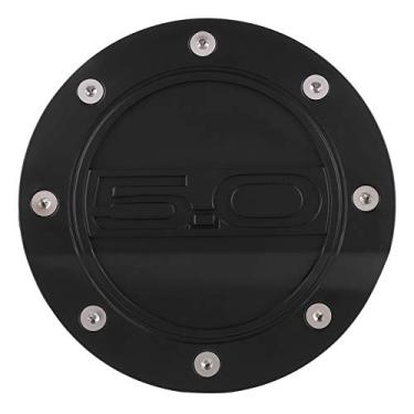 Imagem de Tampa de porta de combustível, tampa de gás de combustível de carro tampa de porta de gás preta adequada para todos os modelos 2015-2021