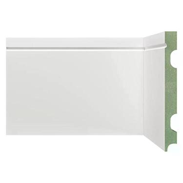 Imagem de Rodapé MDF 1503 Resistente a Umidade Moldufama 2,4 m - Branco