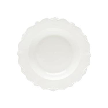 Imagem de Conjunto 6 Pratos Fundos de Porcelana Fancy Branco 21cm x 3cm - Wolff