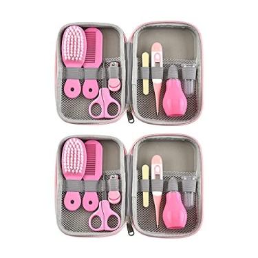 Imagem de Kit de higiene portátil para bebês Conjunto de cuidados de segurança para bebês Cortador de unhas Escova de lima de unhas Pente Aspirador nasal Tesoura Termômetro eletrônico Escova de dentes de dedo