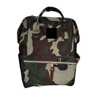 Imagem de Mochila de lona durável impermeável para viagem Legou verde camuflado