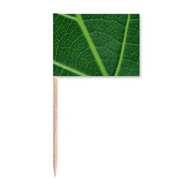 Imagem de Decoração de festa com estampa de planta verde escura com estampa de palito de dente