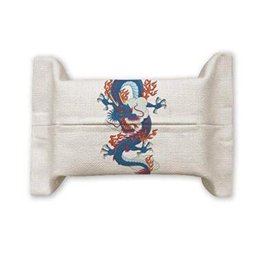 Imagem de Bolsa de linho de algodão com estampa de nuvem de dragão chinês
