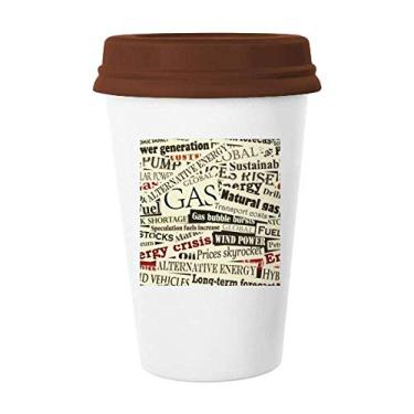 Imagem de Gasoline Affects Paper Economy Caneca de café vidro bebendo cerâmica copo tampa