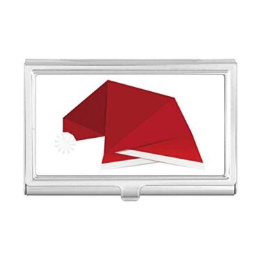 Imagem de Estojo vermelho abstrato de Natal origami porta-cartões carteira caixa de bolso