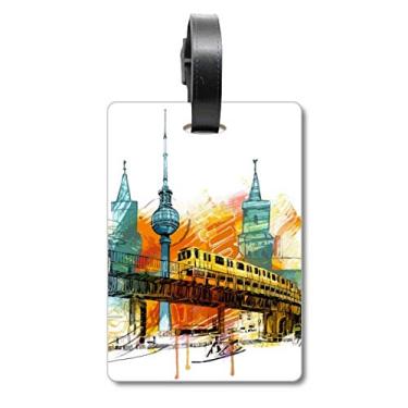 Imagem de Tokyo Japan Rail Train Tower Mala de Bagagem Etiqueta Cartão de Bagagem Scutcheon Etiqueta