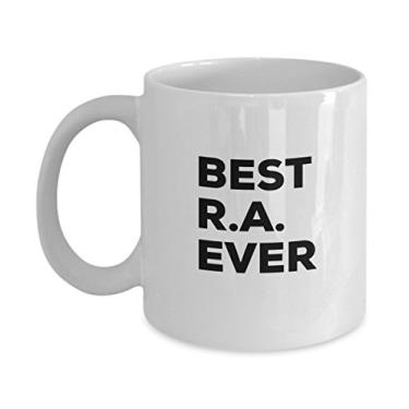 Imagem de RA Gifts - Caneca R.A. - Melhor xícara de café R.A. Ever - Ideia de presente inovadora - Resident Advisor - Engraçado - Para uma ideia de presente - Adicionar à caixa de presente