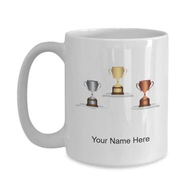 Imagem de Caneca de Vetor de Troféus Personalizada, Caneca de Café de Vetor de Troféus, Ideia de Presente de Vetor de Troféus - Caneca de Café de 444 ml