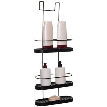 Imagem de Porta Shampoo Triplo para Box de Banheiro Aramado Preto com Preto