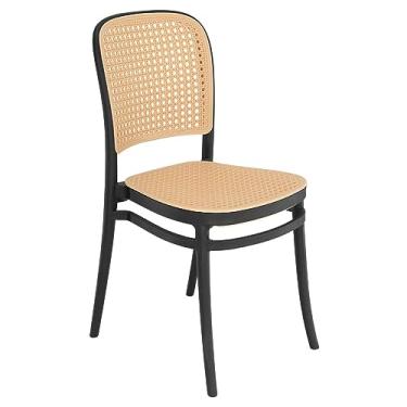 Imagem de Loft7, Cadeira jantar cozinha cafeteria Amis Lola Lauren tela palha plástico