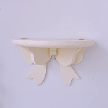 Imagem de Prateleiras Flutuantes De Madeira Montadas Em Prateleira De Armazenamento Suspensa Na Parede Bowknot Rack Decoração De Quarto De Criança Quarto De Criança Decorativo Suporte De Artesanato Rack Qua